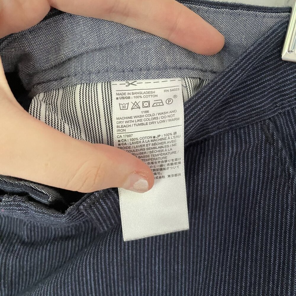 Banana Republic blue striped men's size 32 emerson‎ short cotton summer pants - Picture 5 of 6